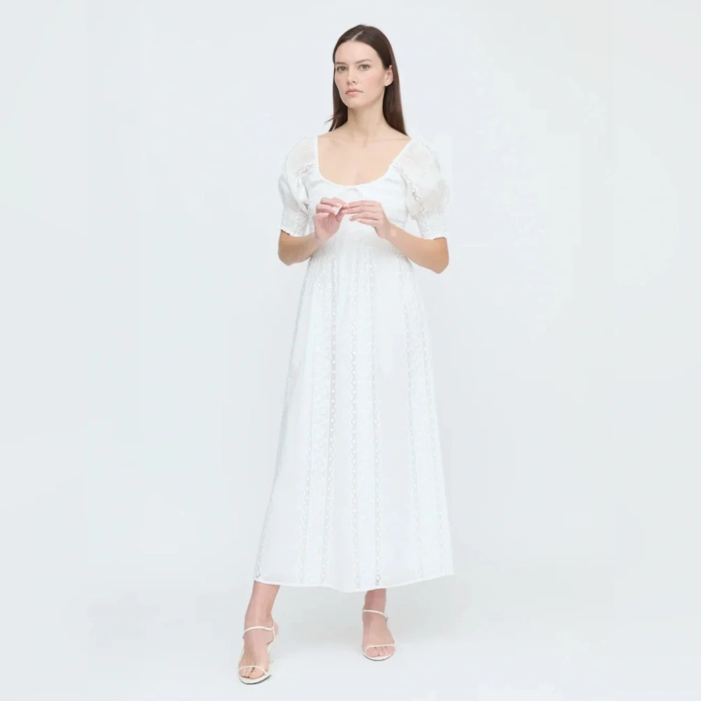Hill House Home Women's The Madeline Nap Dress - White - Size XXL - White Broderie Voile